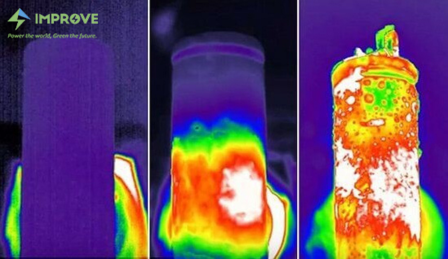 Battery infrared thermography image